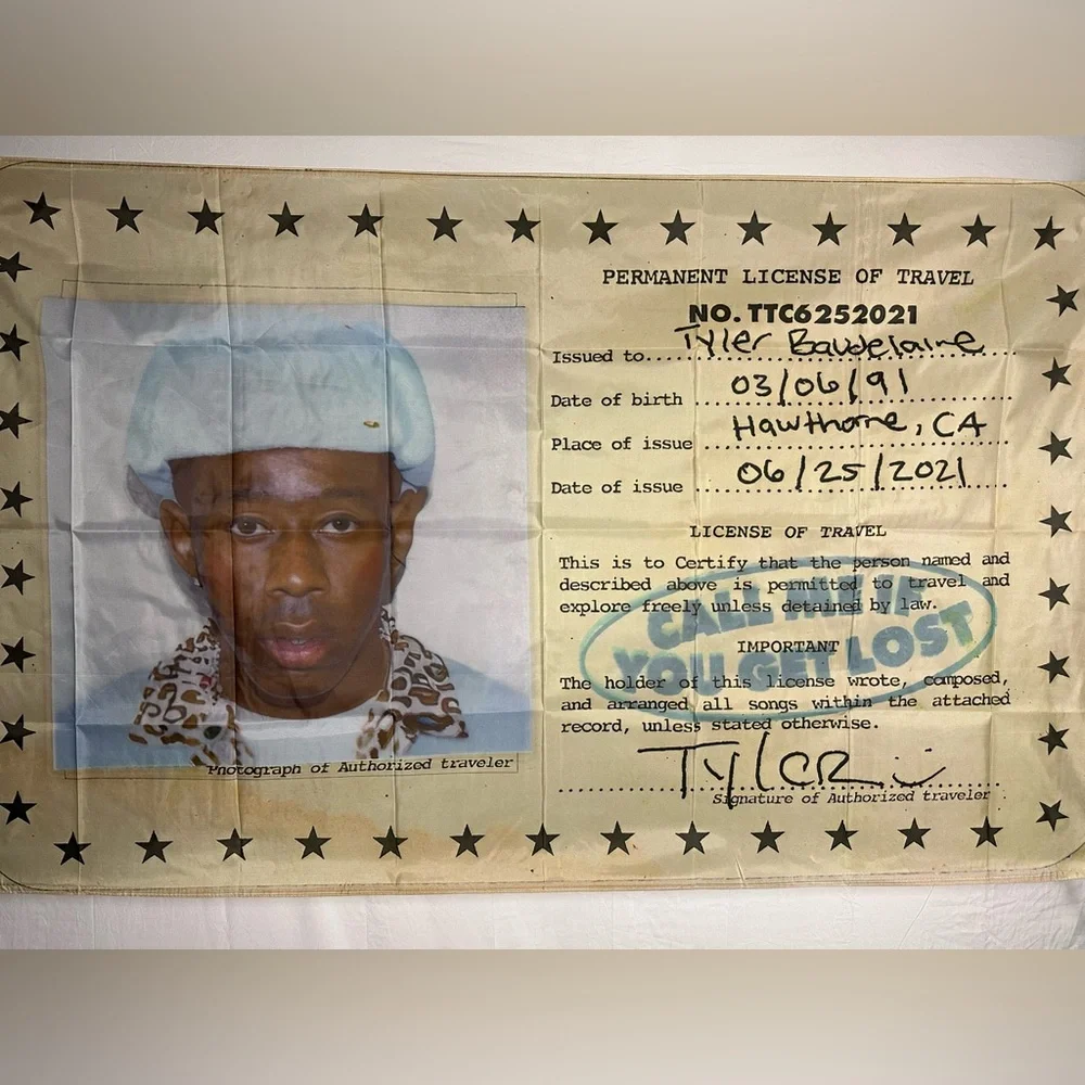 Tyler The Creator Banner Tapestry 5x3Ft. With 4 Grommets